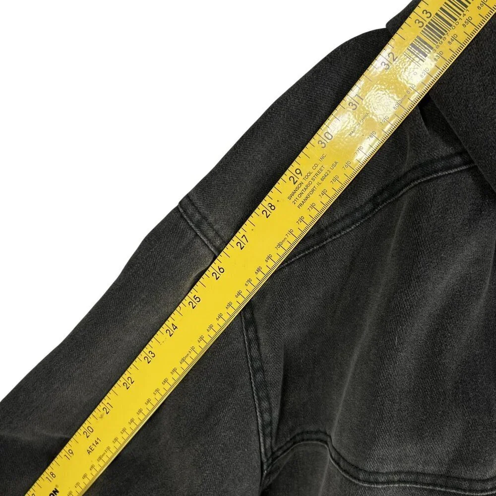 Wolverine Mens XXL Duck Hooded Full-Zip Chore Jacket Sherpa Lined Gray Outerwear
